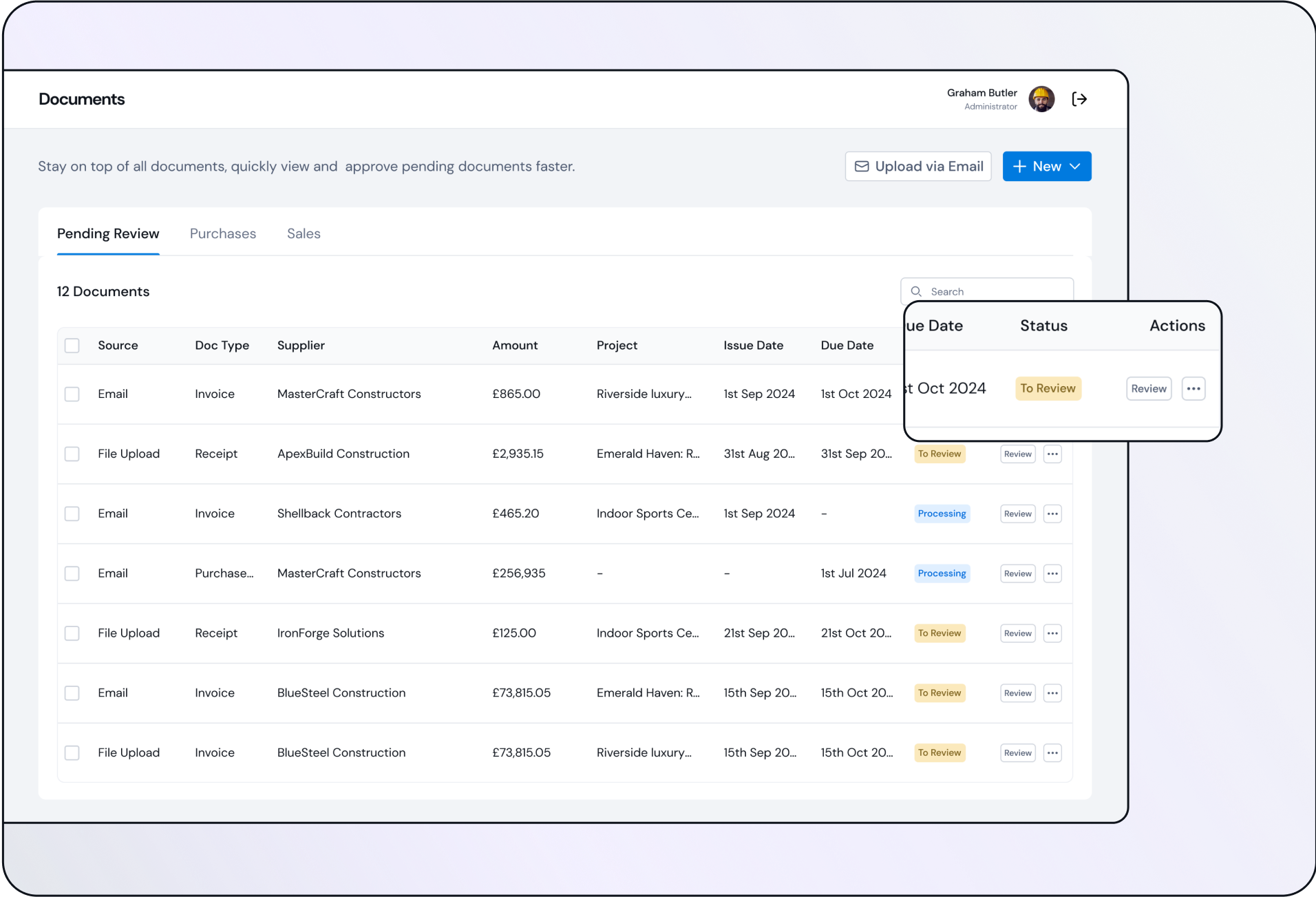 Construction Project Cost Tracking Software